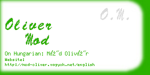 oliver mod business card